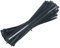 100 Pack Cable Ties Black, 3.6mm x 150mm, 6 inch Zip Ties Long 40lbs Tensile Strength with UV Resistant, Nylon Plastic Self Locking Large Heavy Duty Cable Wrap for Tidy Wires Home Workshop and Garden