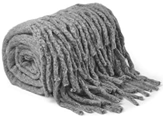 Meyco Home Uni Plaid, Wolldecke (weich und leicht, vielseitige Verwendungsmöglichkeiten, Decke aus 100% Acryl, einfache Pflege, eindrucksvolles Design, Größe: 130 x 170 cm), Grau Melange