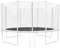 Jawinio Trampolin-Sprungtuch Trampolin-Zubehör Ersatzteile 14FT/425cm