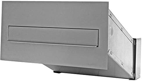 Mauerdurchwurf Briefkasten 6PN Tiefe 260-410mm Einbaubriefkasten mit Maske 2 Schlüssel Enthalten Durchwurfbriefkasten Außen Briefkasten Wand (Edelstahl)