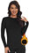 SIMIYA Thermal Tops Womens Round Neck Soft Base Layers Long Sleeve Top Women Thermal Underwear Shirt Warm Wicking (Black, M)