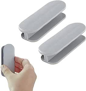 KARELLS Poignée de Meuble Autocollante, Poignée De Porte Extérieure, 2 Pièces Poignet De Porte Autocollante, Poignées De Porte, Poignet Ventouse Baie Vitrée, Poignet De Porte Exterieur, Gris