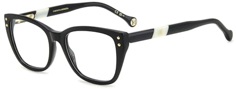 Carolina Herrera Her 0191 80S/18 BLACK WHITE Eyewear Women Acetate, Standard, 52
