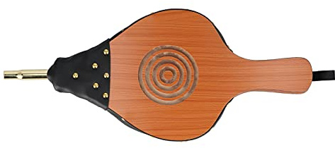 Kaminbalg, Holz Luftgebläse Balg für Feuerstelle Gussdüse, Manuelles Kamin Grillgebläse mit Aufhängegurt für Camping Grills, Kamin, Feuerstelle, Holzofen