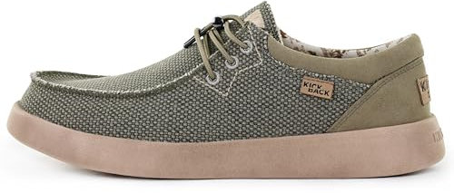 Kickback Haven Shoes - Mocasines - Color Khaki - Ligeros Zapatos Casual con Cordones para Hombre - Comodidad para Todo el día - Zapatillas Slip on Hombre - Talla EU41