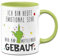 Tassenbrennerei Grinch Tasse - Ich bin heute emotional sehr nah am gebaut - Weihnachtstasse lustig mit Spruch - Kaffeetasse Anti Weihnachten (Grün)