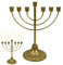 Qikam Menora Kerzenständer Kerzenhalter Chanukkaleuchter Hanukkah Decorations Retro Gold Menorah Kerzenleuchter Mit 7/9 Zweigen Kerzenhalter Für Shabbat, Tabernakel, Tischdekoration