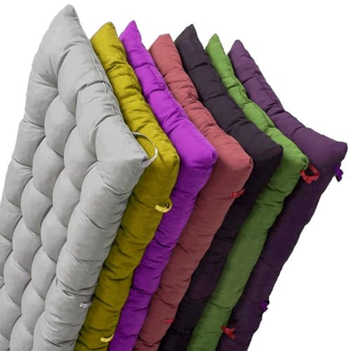KYMMPL Cuscino per sedia a dondolo con schienale alto, in legno, portatile, spesso, morbido, estivo, per viaggi, vacanze, interni ed esterni (beige, 130 x 55 x 8 cm)