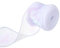 QUARKZMAN 4cm Large Ruban en Organza Transparent Scintillant Rubans en Mousseline de Soie Pastel 9M Blanc pour Emballage Cadeau, des Bouquets, des Nœuds pour Gâteaux de Mariage