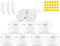 Lot de 8 pots vides en plastique avec ruban argenté de 50 g - En plastique blanc - À visser - Avec spatule - Pour maquillage, crèmes, lotions