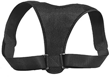 FBHappiness Rückenhaltungskorrektur für Damen und Herren, verhindert Slouching, entlastet Riemen, Schlüsselbein-Stützbandage (Schwarz M)
