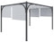 Pergola Gazebo 3x4 M Struttura Nera In Acciaio Pergolato Con Tetto Scorrevole Telo Impermeabile Richiudibile Retrattile Giardino Terrazzo Piscina Esterno Campeggio (3 x 4 M, Grigio)