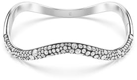 Swarovski Sublima Armreif, Rundschliff, Weiß, Rhodiniert