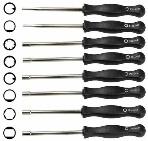 8pcs Tournevis Reglage Carburateur Réglage Carburateur Outil de Réglage de Carburateur, Tournevis pour Carburateur Nettoyage Moteur Réparation Convient à La Plupart des Moteurs de 2 Cycles