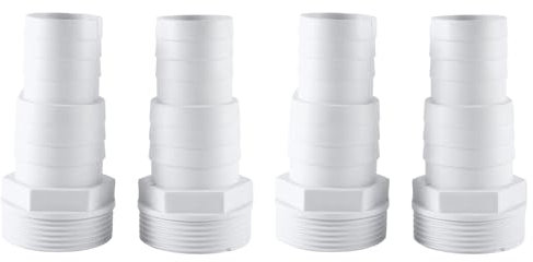 Ntcpefy 4 adaptadores de manguera de 3 vías macho de 3 vías para bañeras de hidromasaje, conector de manguera de piscina
