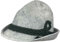 Original Herren Trachtenhut mit Kordel für Oktoberfest, Lodenhut – 100% Wollfilz Qualität für Damen und Herren geeignet (DE/NL/SE/PL, Numerisch, 60, Grau)