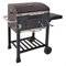 Aktive Ahumador barbacoa carbón portátil, De acero, Termómetro, Mesa lateral plegable, Estante almacenaje, Abridor botellas, Ruedas grandes, Parrilla, Barbacoas de carbon, Bbq, Cocina exterior (63109)