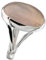 I-be, Rosenquarz Edelstein Ring oval 925 Sterling Silber, 105312/13x18 (54)