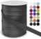 LEREATI Schrägband 15mm x 50m, Einfassband zum Nähen Doppelt Gefaltetes Stoffband aus Polyester Hemming Tape Satin, Nahtband zum Nähen Basteln Dekorationen DIY Handwerk (Mittelgrau)