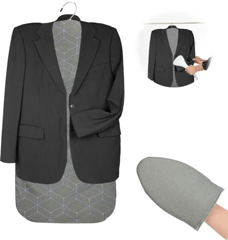 Steamer Board for Clothes With Ironing Glove, 3517.5 Hanging Ironing Pad, Steam Iron Stand With Pad for Steaming Clothes