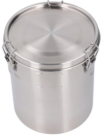 LUCKDANO Airtight Stainless Steel Pet Food Storage Container Seal, Varied Large Metal Canister for Dog, Cat, Bird, Coffee, Cereal, Flour, Sugar, Protein Powder, Versatile Storage, (2500ML)