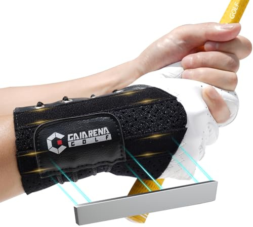 GAIARENA Golf Wrist Brace Wrist Hinge Swing Aid, Efficient Golf Swing Training Equipment Wrist Hinge Trainer to Correct Wrist Angle & Develop Muscle Memory for Golf Beginners
