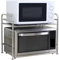 Scaffale da cucina in acciaio inox con ripiano per forno a microonde e cuociriso, organizer per casa, bagno e cucina (45 cm)