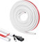 3 Metros Canal de Cable Flexible, 15mmx 10mm Cable Canaleta Cables Pared Adhesivo, Cables Pequeña de TV para Sistema, Cables en el Suelo de la Pared, Blanco
