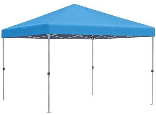 Abris de Voiture Tonnelle Pliante 3 x 3 m, imperméable, pour Jardin, fête, extérieur, Commercial Garage carport(Blau)