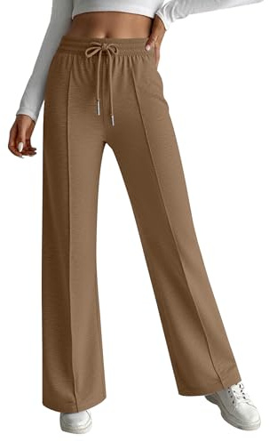 HOTOUCH Womens Wide Leg Joggers Ladies Tracksuit Bottoms Baggy Joggers Elasticated Waist Trousers Lounge Yoga Pants with Pockets