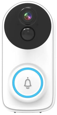 VEKELETE Videocitofono IP WiFi a Basso consumo da 3 MP 1296P, con Telecamera e spioncino(A)