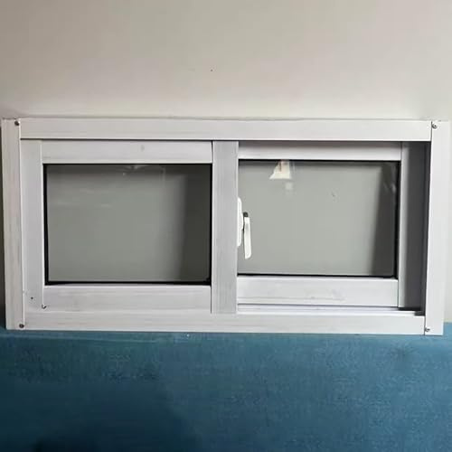 Finestra Finestra a Tettoia 24x36 18x23 18x27 24x27, Finestra Scorrevole a Filo con Telaio in Alluminio, Finestre in Vetro, Finestra di Ricambio Scorrevole Orizzontale per Uso(30x24in/76x61cm)