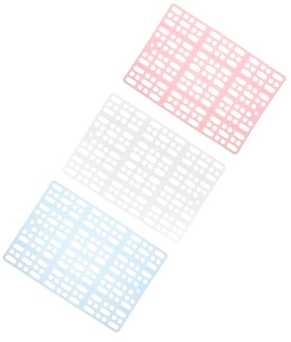 ROMISBABA Alfombrillas Superficie Cómoda y Ligera 3 Piezas para Jaula de Conejo de Plástico para Descanso Diseño de Rejilla en Jaulas de Animales Pequeños