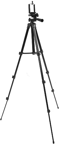 ZJchao 3120A 110cm/43in Adjustable Tripod Stand for Smartphone, Camera, Compatible with Digital Photography, Video Recording, Live Streaming, Selfies Black