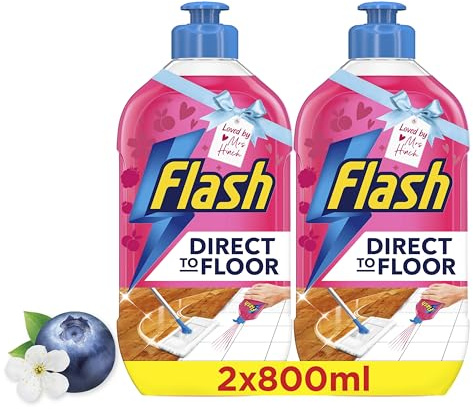 Flash Direct to Floor Cleaner Berry & Cherry Blossom 2x800ML