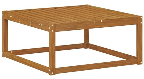 vidaXL Outdoor-Fußhocker Massivholz Akazie Natur 79 x 79 x 37 cm, Balkon, Moderne Gartenmöbel, Modulares Outdoor-Design, Langlebiges Sofa, Flexible Wohnkonfiguration