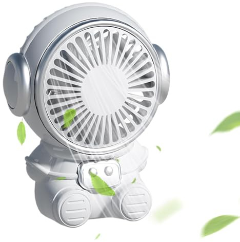 Generico Desktop Air Circulator - Creative Space Explorer Unit, Compact Rechargeable Ventilation Tool | Silent Accessory, Practical Hands-Free Breeze Maker for Studying Working Indoor Activity Setup