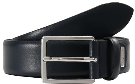 bugatti Herren 37600-0556 Gürtel, per pack Blau (dunkelblau 390), 120|#120|#680 (Herstellergröße: 120)