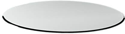 Funkenschutzplatte G22 Elipse 8mmx 1500mmx 1200mm mit 18mm Facette und Dichtlippe Glasplatte Bodenplatte Kaminplatte Funkenschutz Ofenplatte Kaminglas