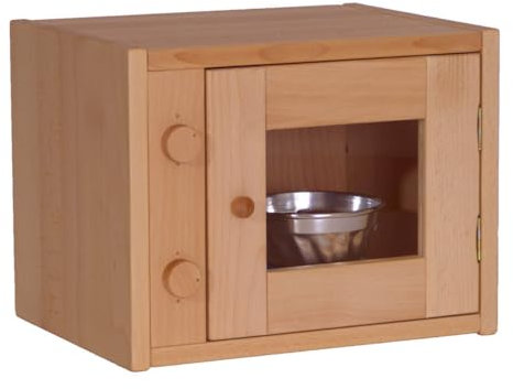 Kinder-Backofen 2029N Holz-Microwelle für Kinderküche Massivholz-Kinderküche