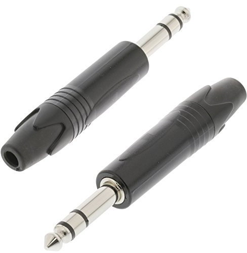 6.35mm ¼” Stereo Jack Plug Solder Connector – Perfect for use with Keyboard, Audio Cables, Headphones, Mixer Amplifier & other PA/DJ Equipment – Loops