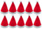 versandfuxx24 - 10er Set Weihnachtsmann-Mützen Deko für Einmachgläser