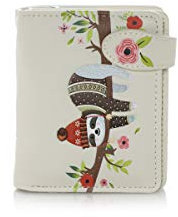 Shagwear Chilin' Sloth Damen Portemonnaie mit Reißverschluss - Beige - Einheitsgröße