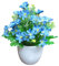 SuperglockT Kunstblumen im Topf Kunstliche Orchidee Seidenblumen Kunstbonsai Baum Kunstbaum Mini Kunstpflanzen Zimmerpflanzen Hochzeit Deko (Blau)