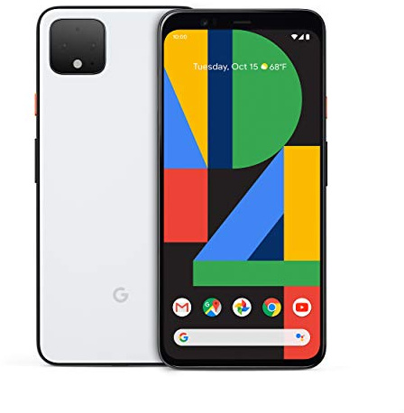 Google Pixel 4 XL (6.3 inches, Android) SIM-Free Factory Unlocked 4G/LTE Smartphone (G020P UK Model) (Clear White, 128GB)