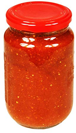 Hymor Harissa Gewürzpaste - 2x 370gramm Glas - Gewürzmischung Harissapaste Sahka aus Marokko Marokkanische Würzpaste pikant vegan glutenfrei zur Verfeinerung bei Tajine Cous-Cous Oliven