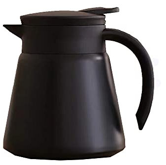 Skystal, Thermo- und Kaltkaffeekanne, doppelwandig, vakuumisoliert oder kühle Kaffeekanne, Mini-Edelstahl-Kaffeekanne, Milchkessel oder Teekanne oder Eiskännchen (765 ml) (schwarz)