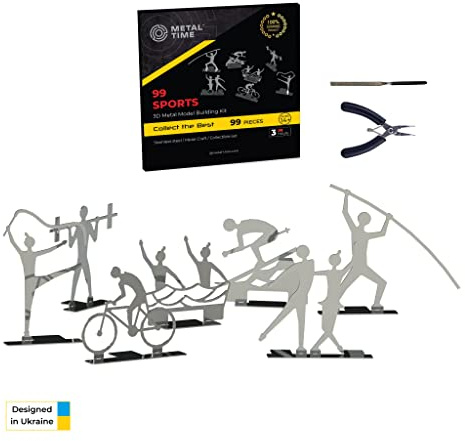 METAL-TIME Miniaturfiguren 99 Sport, Metall DIY Kit, Figuren Sport 99 Art von Sport, Metall Actionfiguren Set für Sportliebhaber und Sammler, tolles Geschenk.