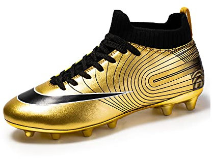 Botas de Fútbol para Hombre Zapatos de fútbol Tacos Cesped Artificial Zapatillas de Fútbol Zapatos de Fútbol Tacos Fútbol Deporte de Caña Alta Zapatos de Entrenamiento Tallas 35-45