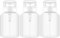 QUUPY 3Pcs 200ml Transparent Nail Polish Remover Bottles with Push Down Pump Dispenser, Unscented